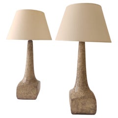 Pair of danish Michael Andersen table lamps in Persia glasur - 1960s