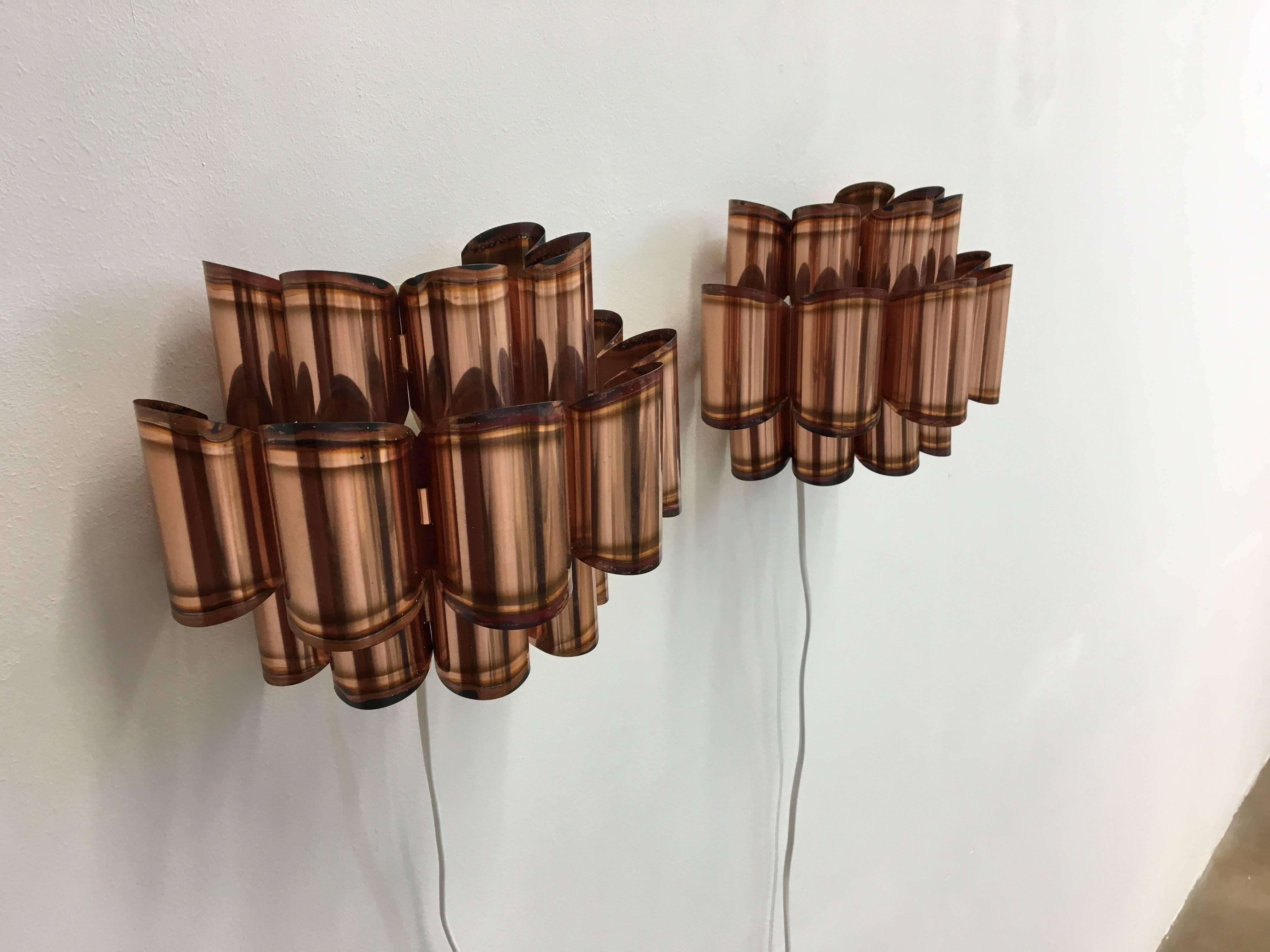 Pair of Danish Midcentury Copper Wall Lights by Verner Schou 2