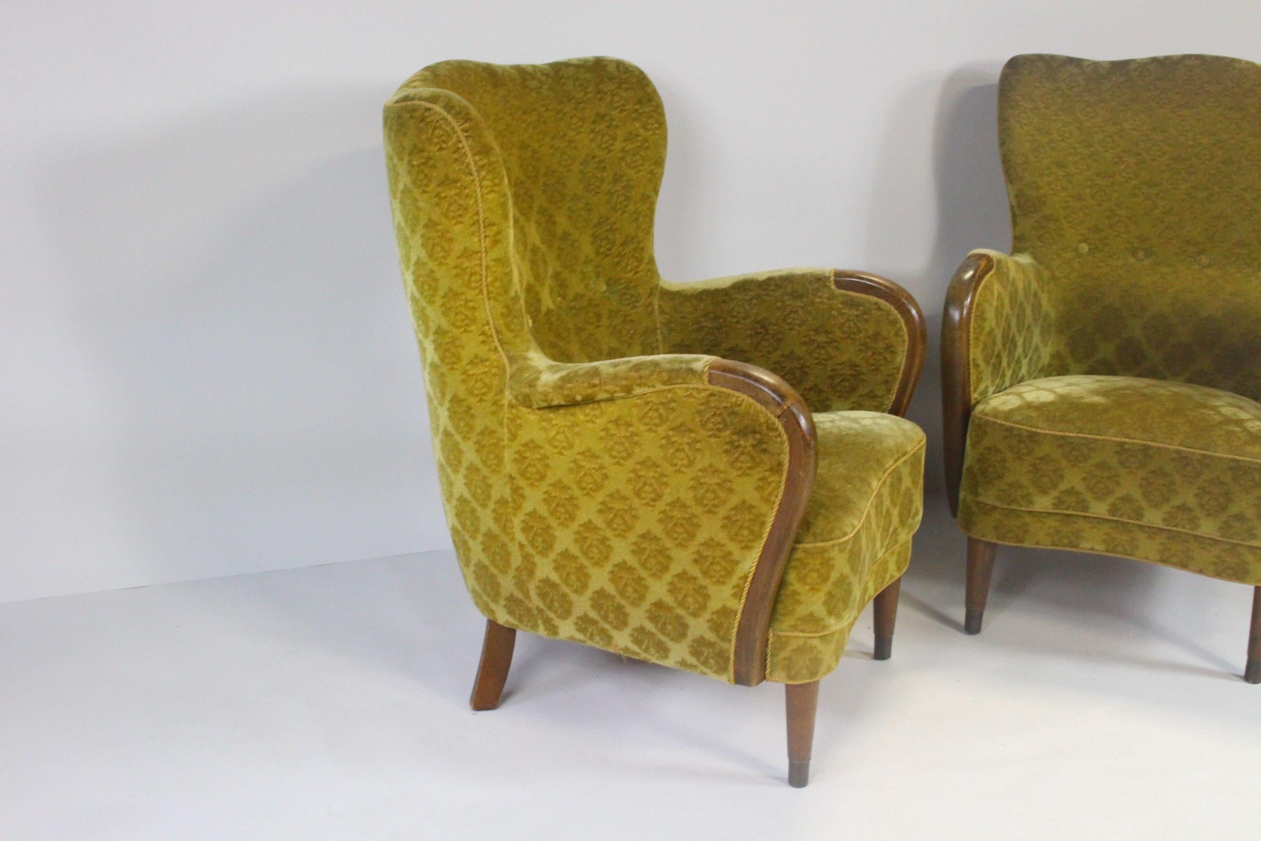 Pair of Danish Mid Century Armchairs, 1950s For Sale 2