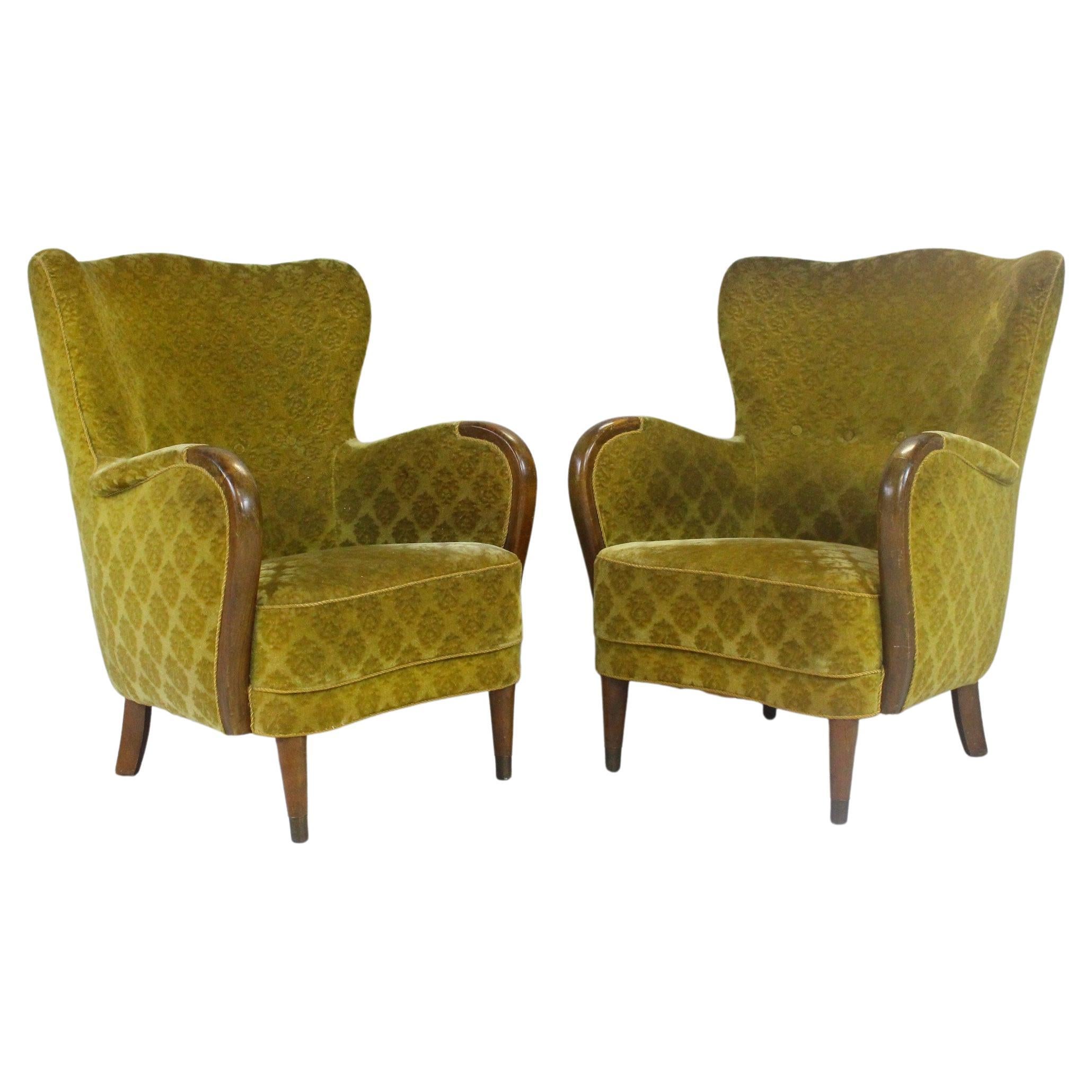 Pair of Danish Mid Century Armchairs, 1950s For Sale