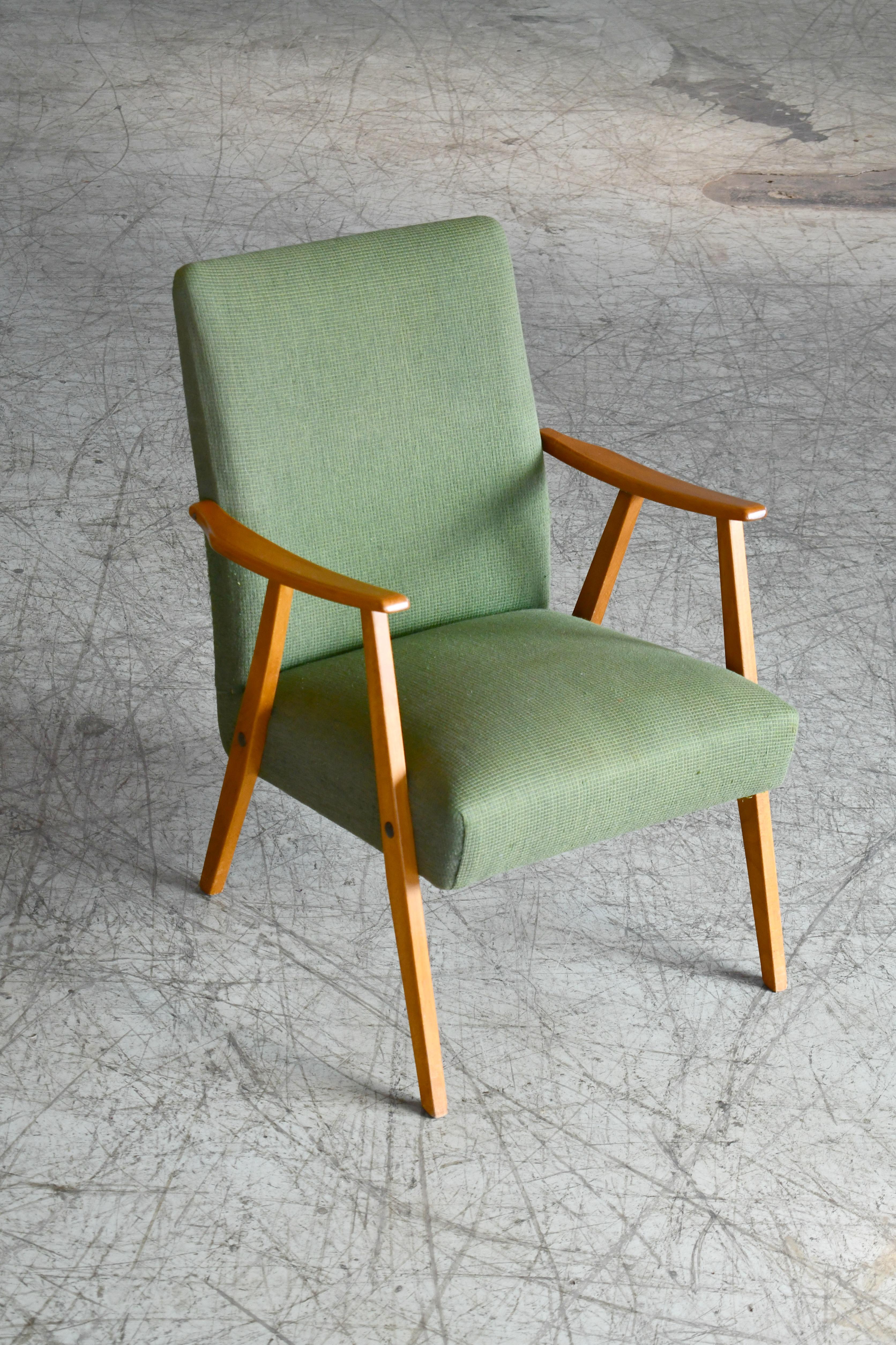 Pair of Danish Midcentury Arne Vodder Style Easy Chairs in Elmwood, 1960s 1
