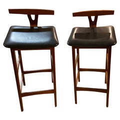 Pair of Danish Mid-Century Barstools by Erik Buch for Dyrlund