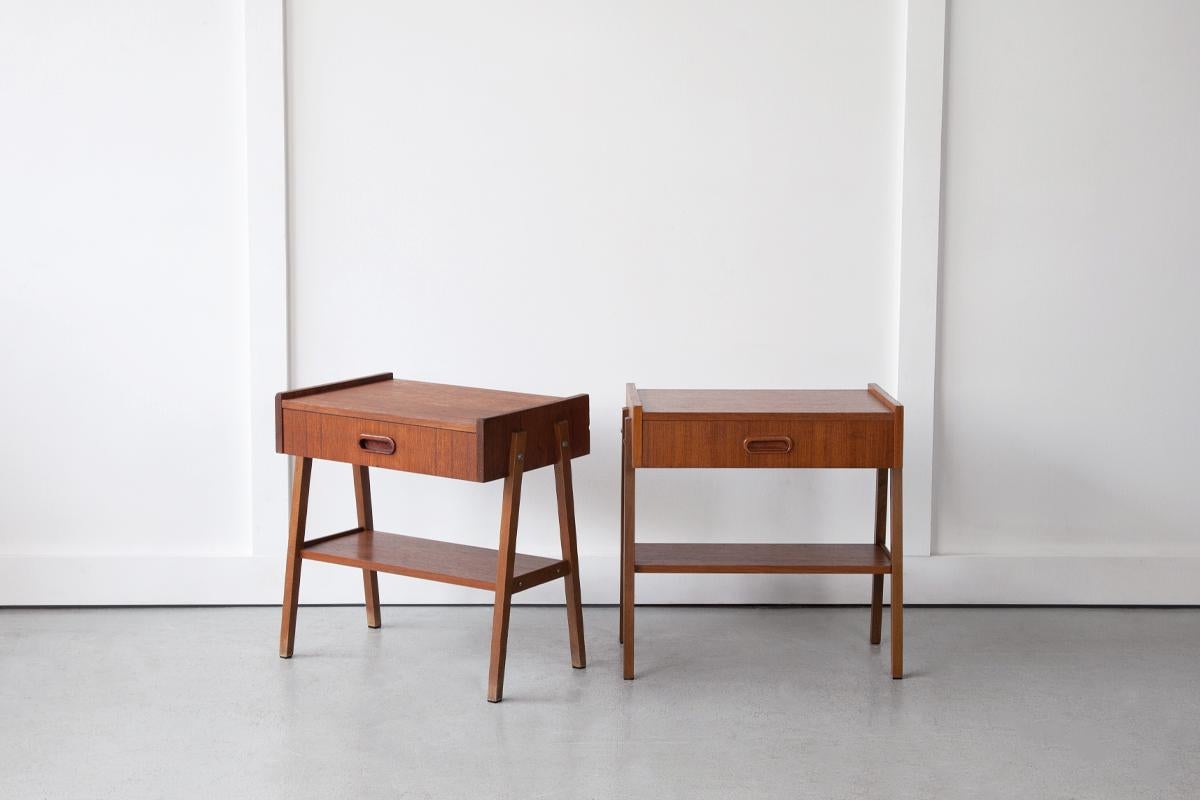Pair of Danish, Mid Century, Bedside Tables by Ulferts Mobler of Sweden In Good Condition In Bristol, GB