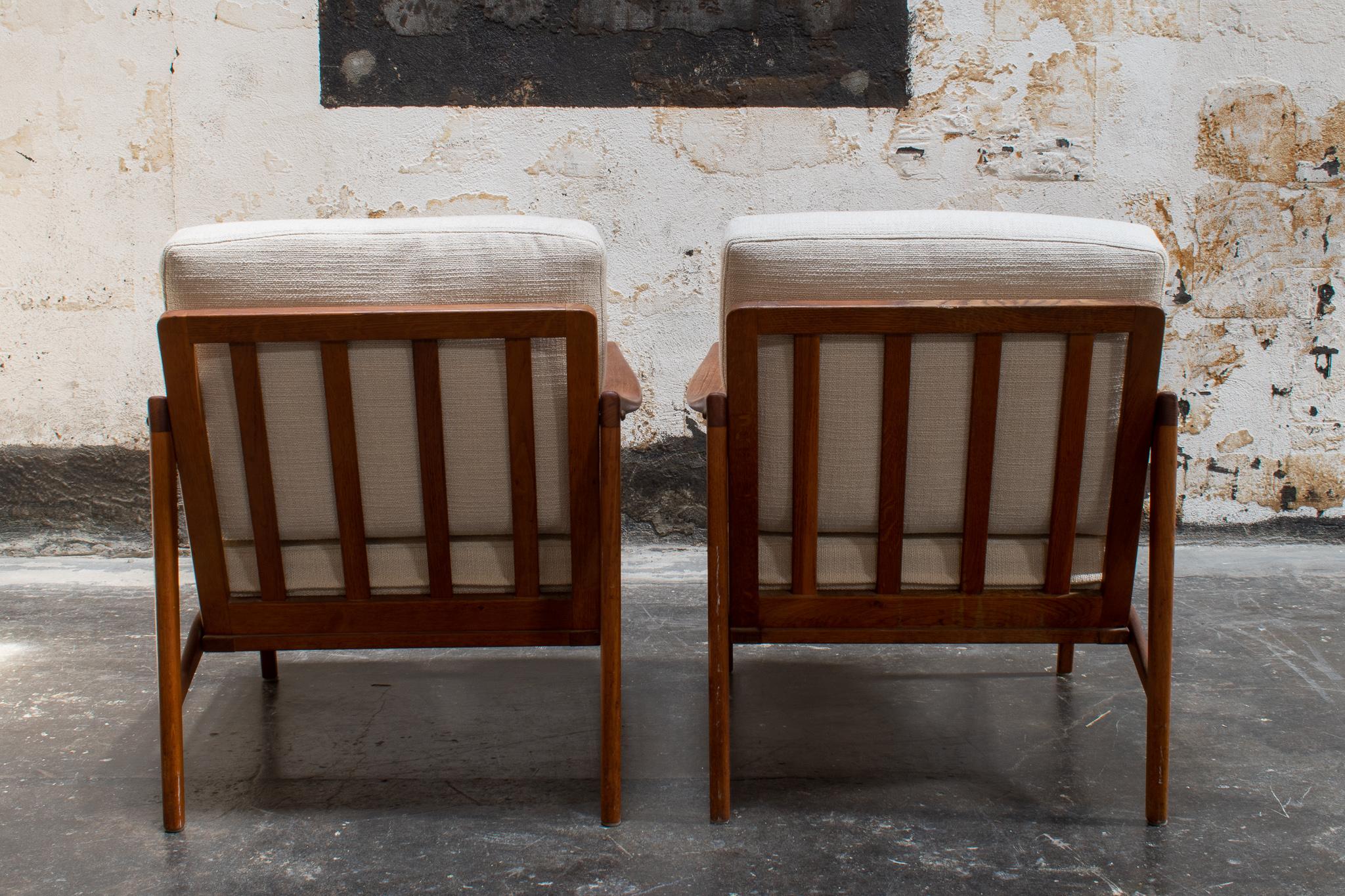 Pair of Swedish Mid-Century Modern Armchairs, Teak 1
