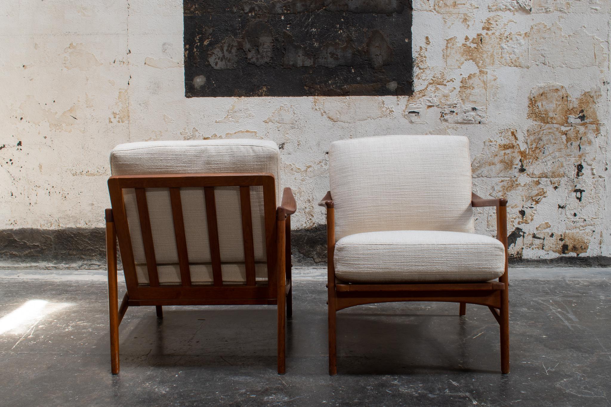 Pair of Swedish Mid-Century Modern Armchairs, Teak 2