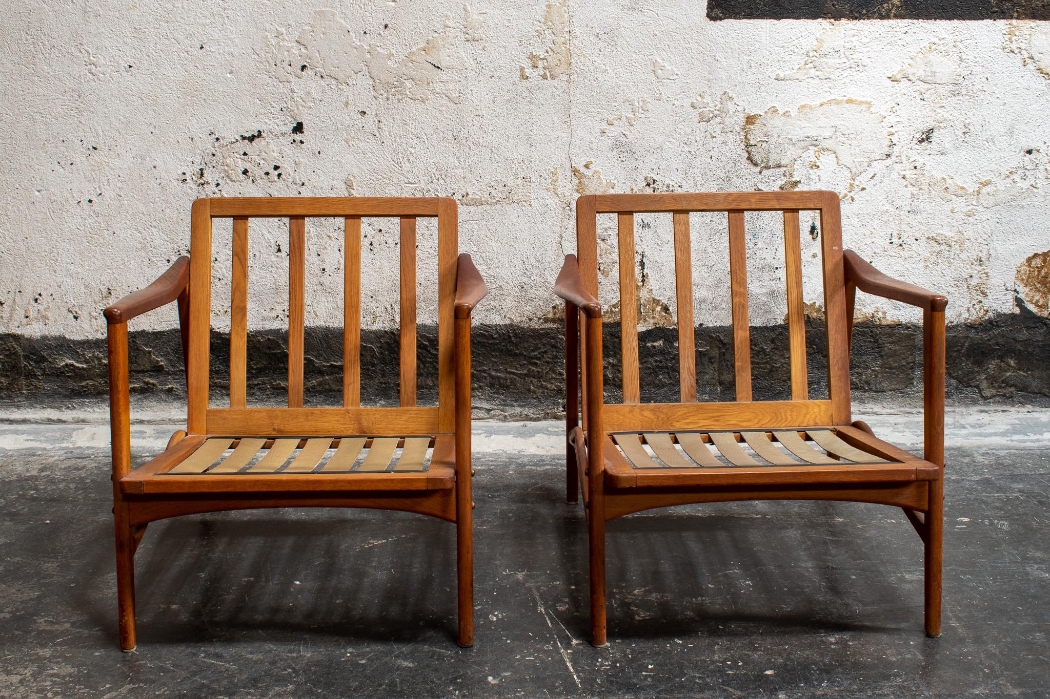 Pair of Swedish Mid-Century Modern Armchairs, Teak 5