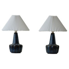 Coppia di lampade da tavolo in ceramica danese del Mid-Century Modern, di Søholm, anni '60