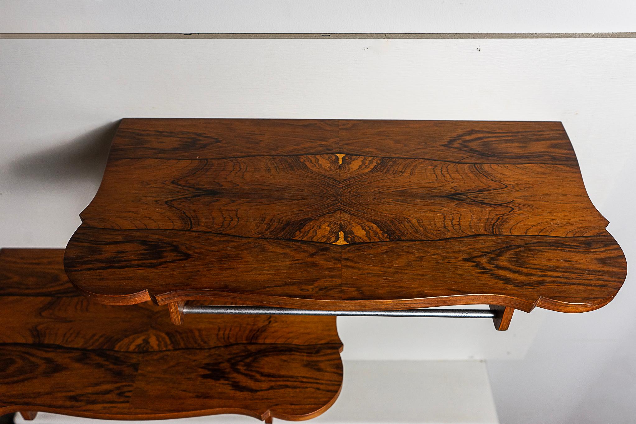 Pair of Danish Mid-Century Modern Rosewood Wall Mounted Bedsides / Night Stands For Sale 2