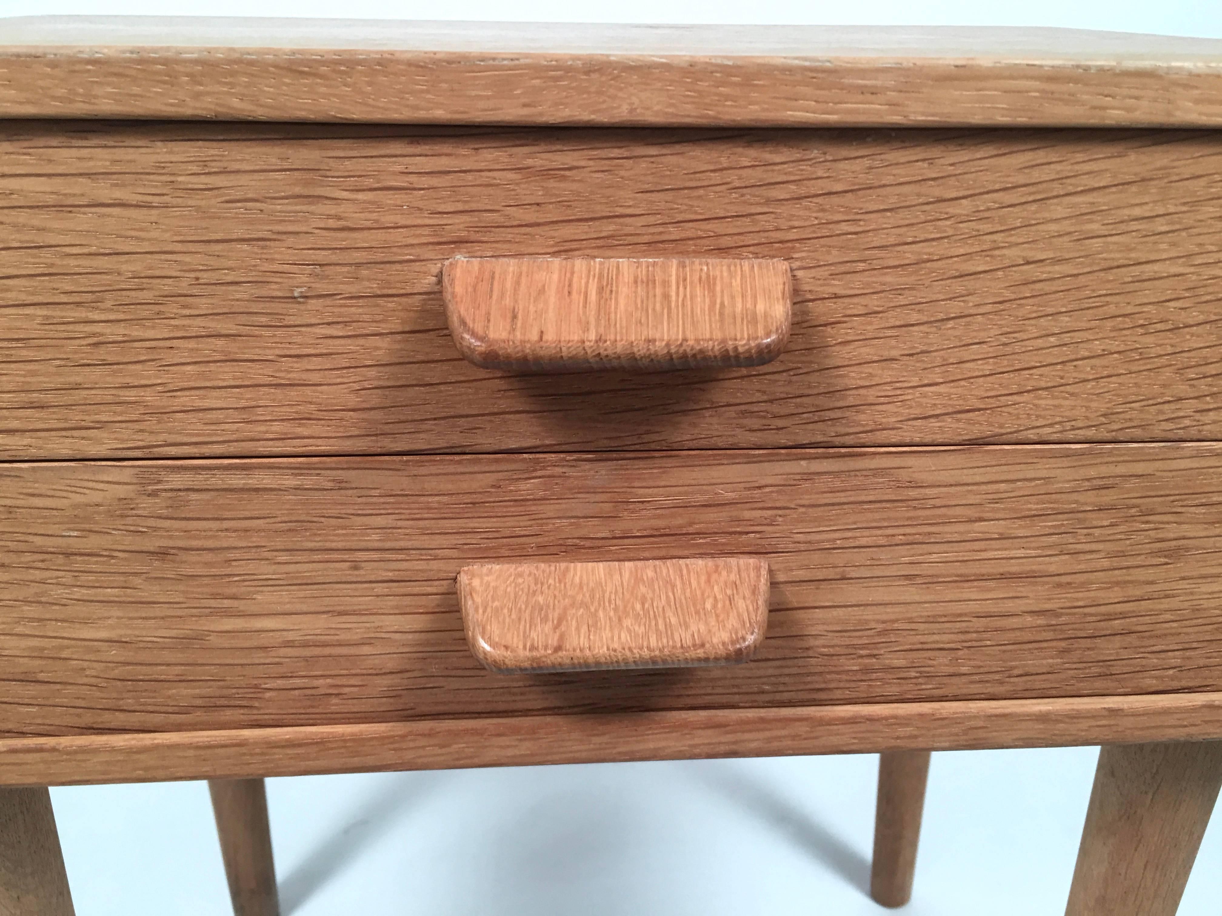 Carved Pair of Danish Mid-Century Modern Side Tables by Poul M. Volter