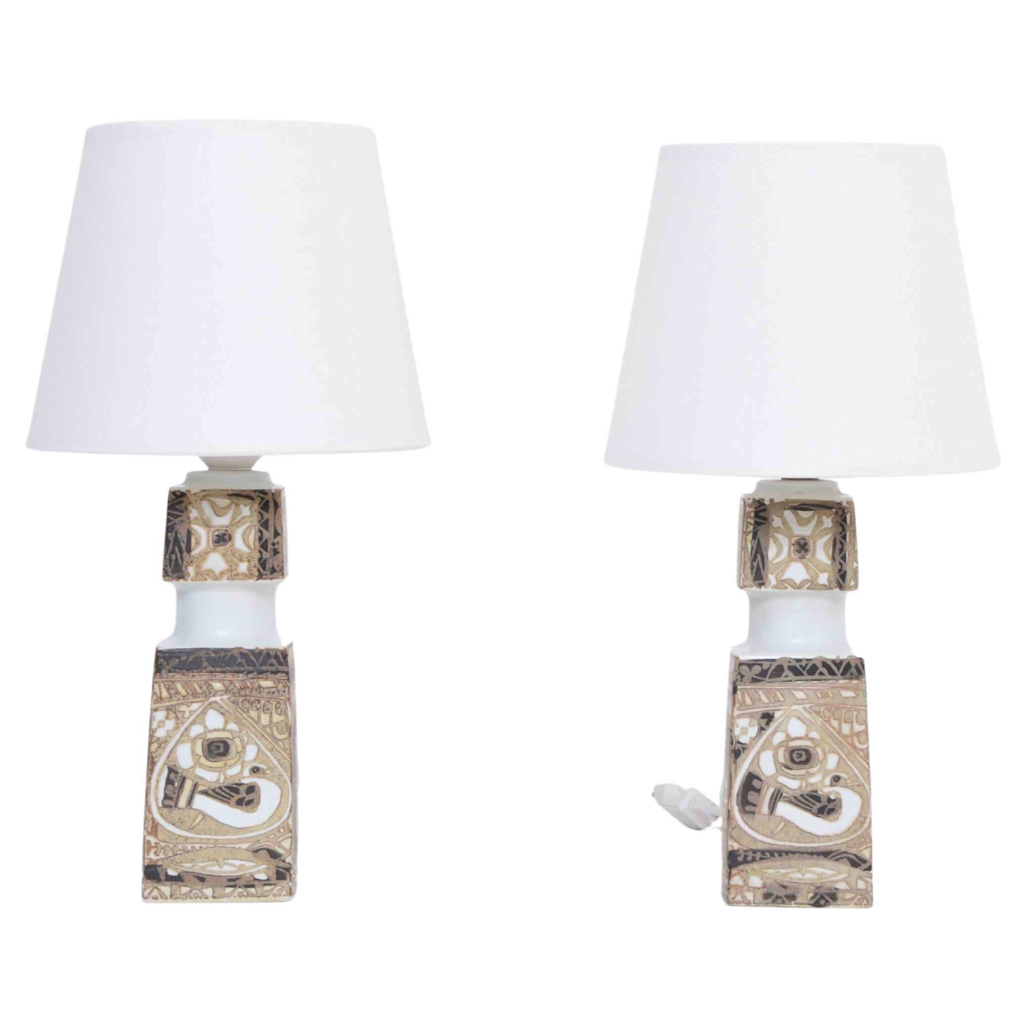Pair of Danish Mid-Century Modern Table Lamps by Nils Thorsson for Fog & Morup