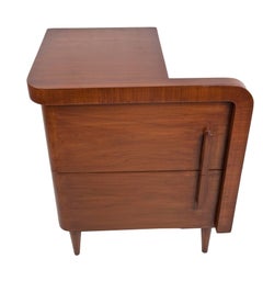 Pair of Danish Mid-Century Modern Teak Side Tables with Swing-Out Drawers