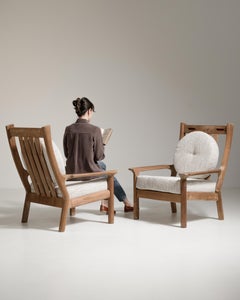 Pair Of Danish Mid-Century Modern Upholstered Armchairs