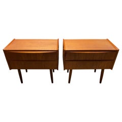 Pair of Danish Mid-Century Nightstands Pair of Danish Mid-Century Nightstands