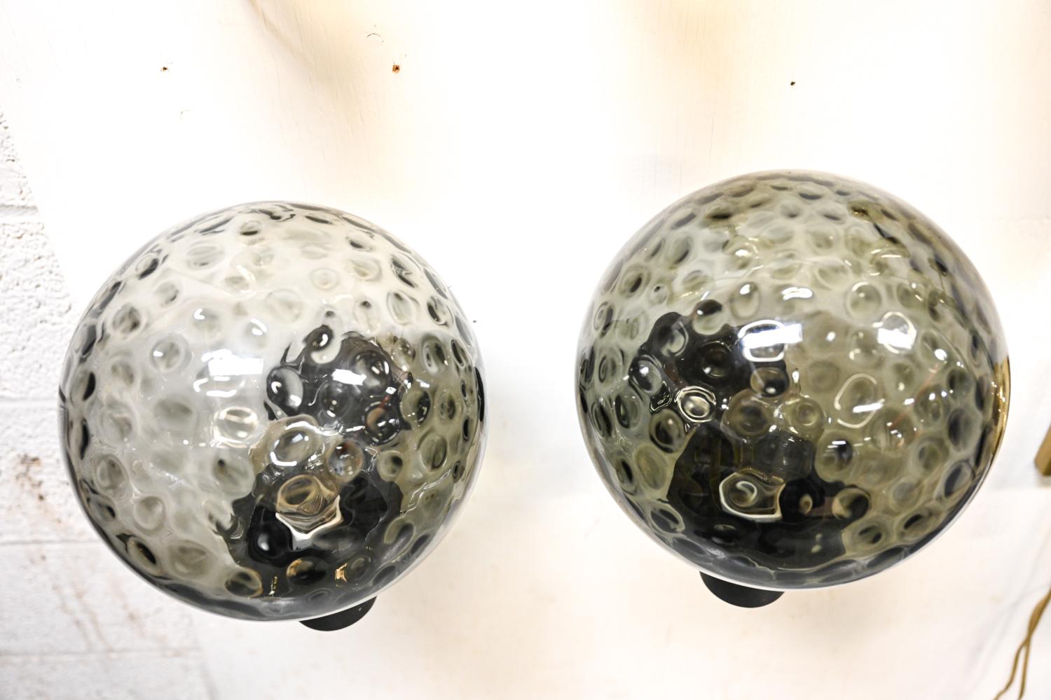 Glass Pair of Danish Mid-Century Outdoor Sconces by E.S. Horn