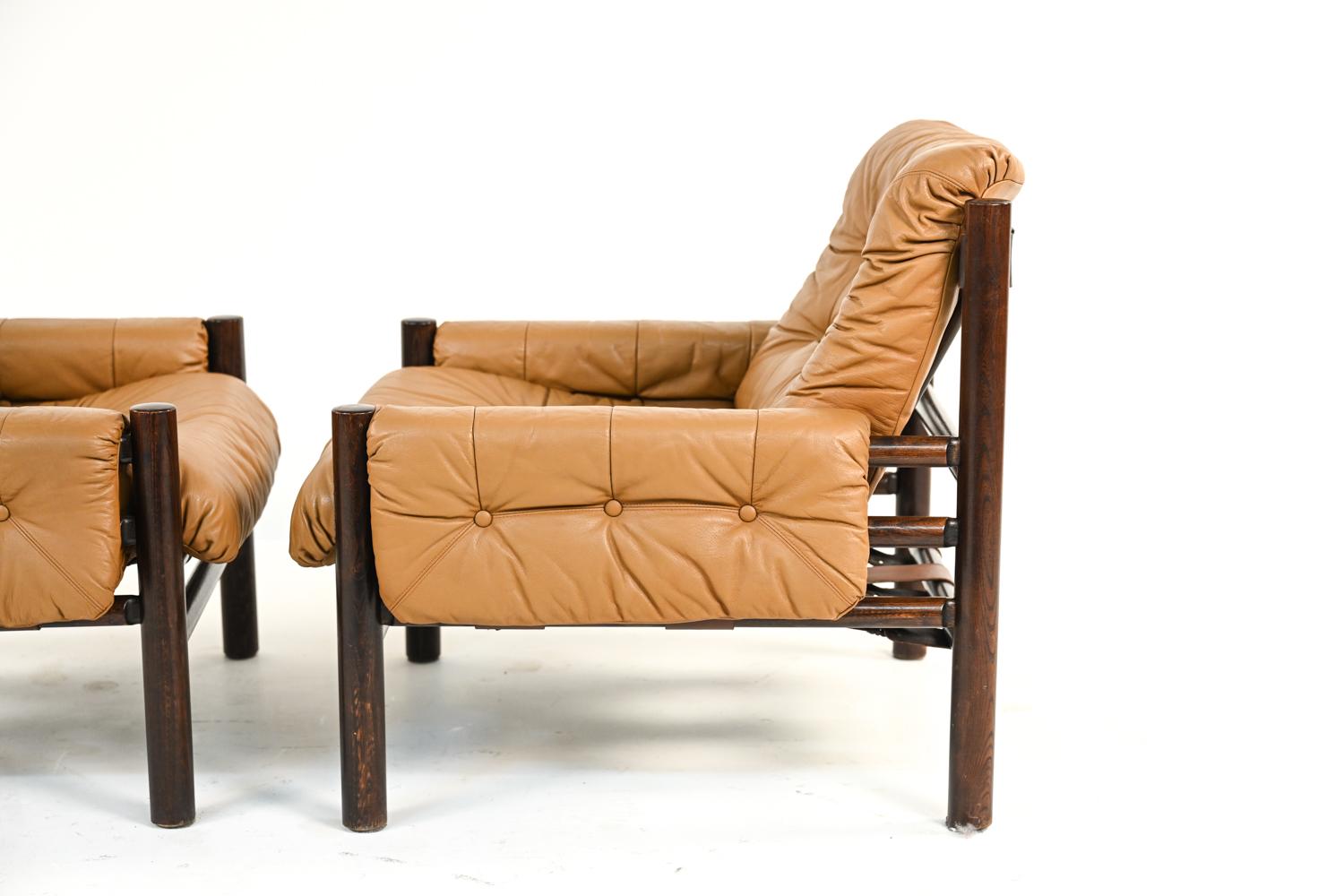 Pair of Danish Mid-Century Percival Lafer/Arne Norell Style Lounge Chairs 4
