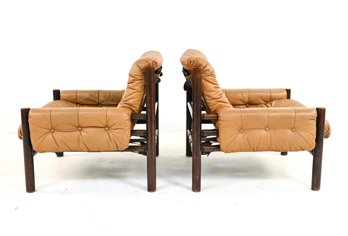 Pair of Danish Mid-Century Percival Lafer/Arne Norell Style Lounge Chairs 7