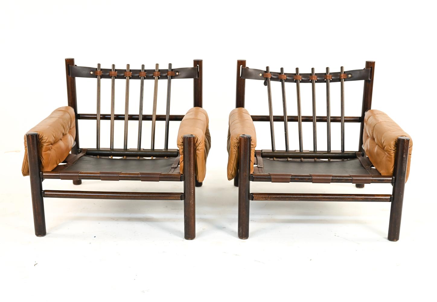 Pair of Danish Mid-Century Percival Lafer/Arne Norell Style Lounge Chairs 8