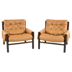 Pair of Danish Mid-Century Percival Lafer/Arne Norell Style Lounge Chairs