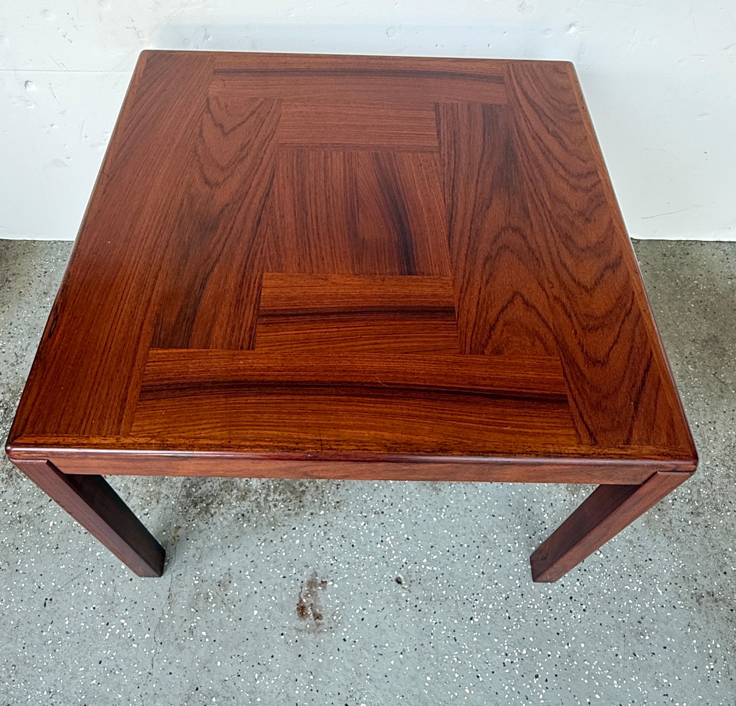 Pair of Danish Mid-Century Square Teak Side Tables by Vejle Stole og Mobelfabrik en venta 2