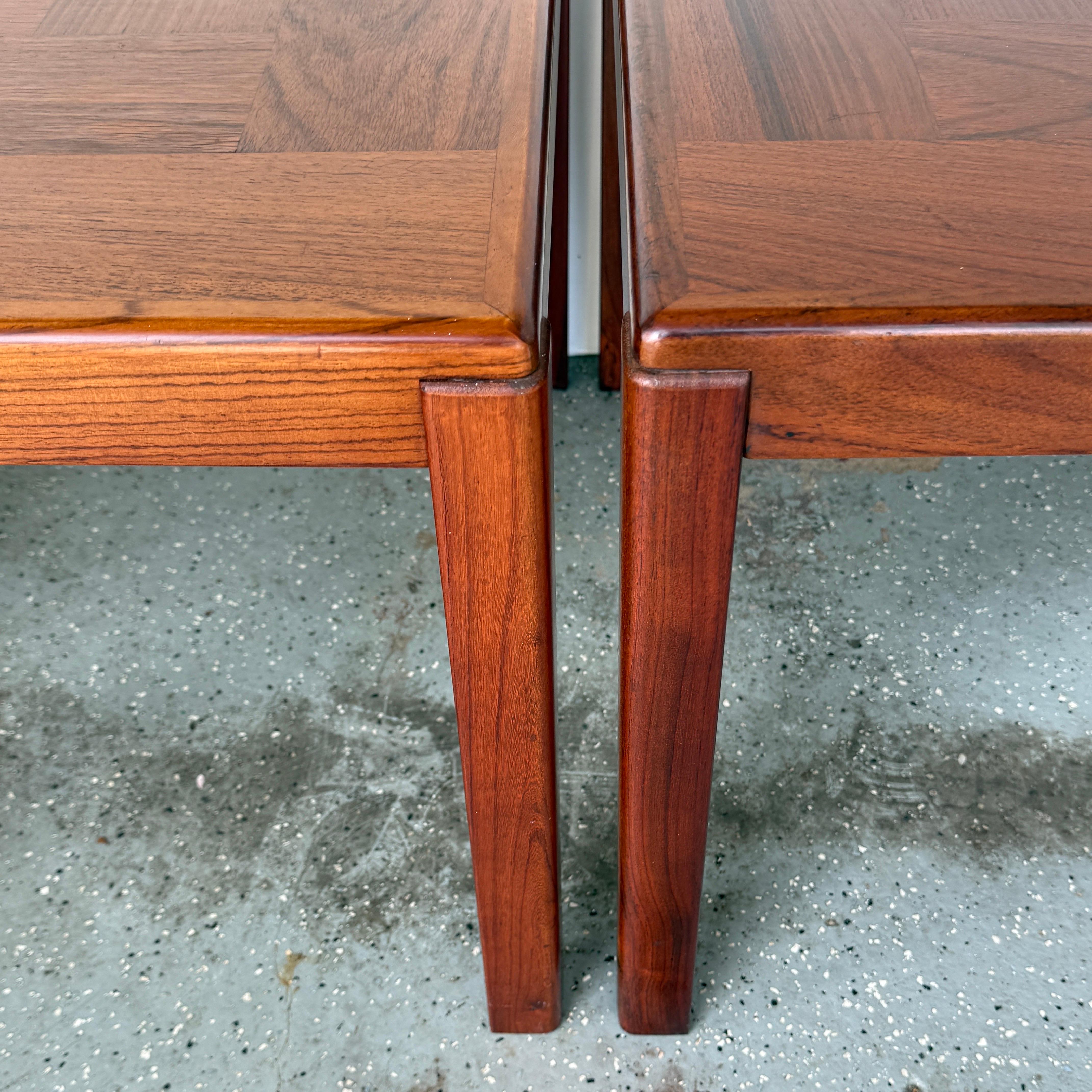 Pair of Danish Mid-Century Square Teak Side Tables by Vejle Stole og Mobelfabrik en venta 6