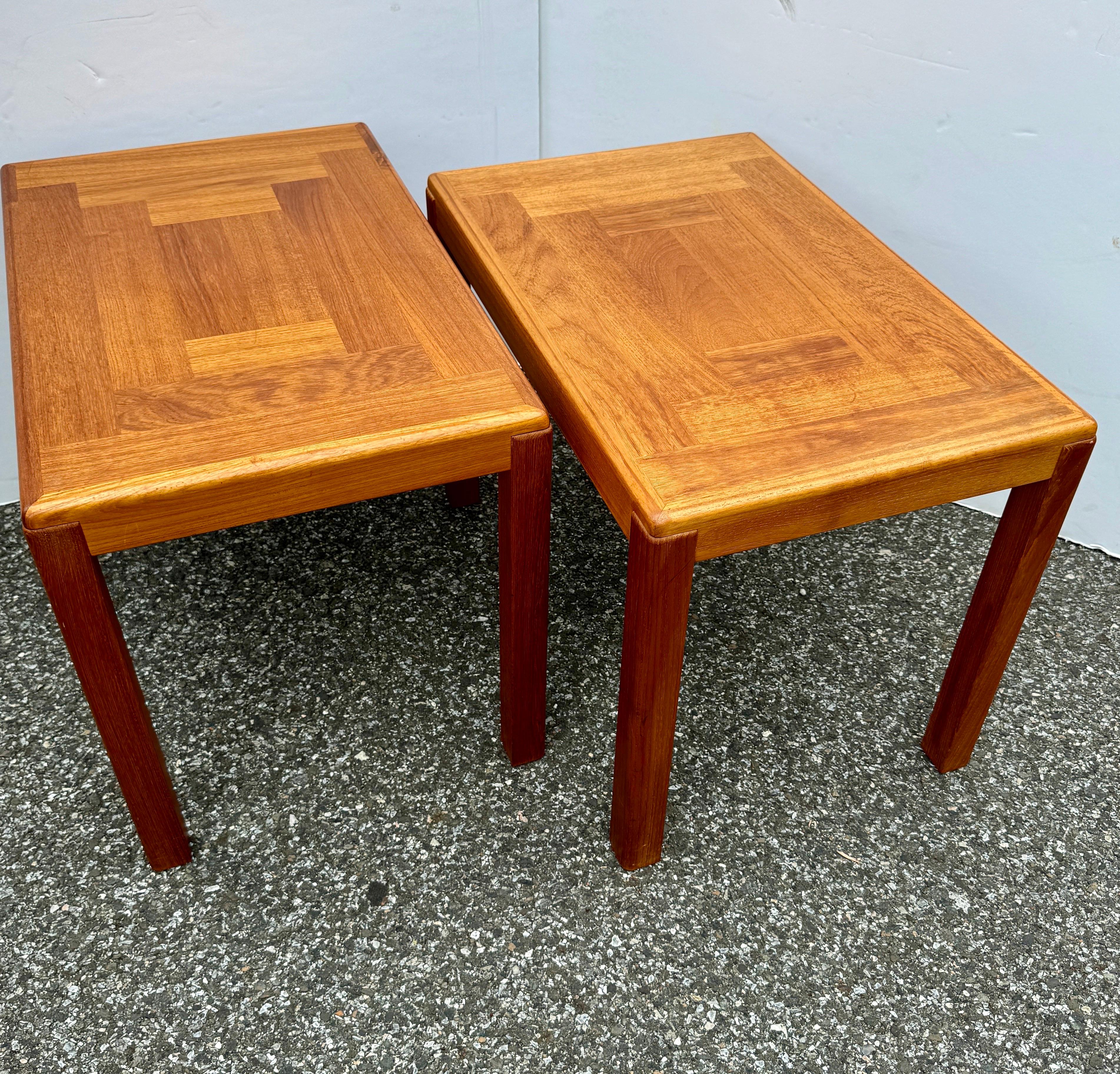 Paire de tables d'appoint danoises en teck du milieu du siècle dernier par Vejle Stole og Mobelfabrik en vente 10