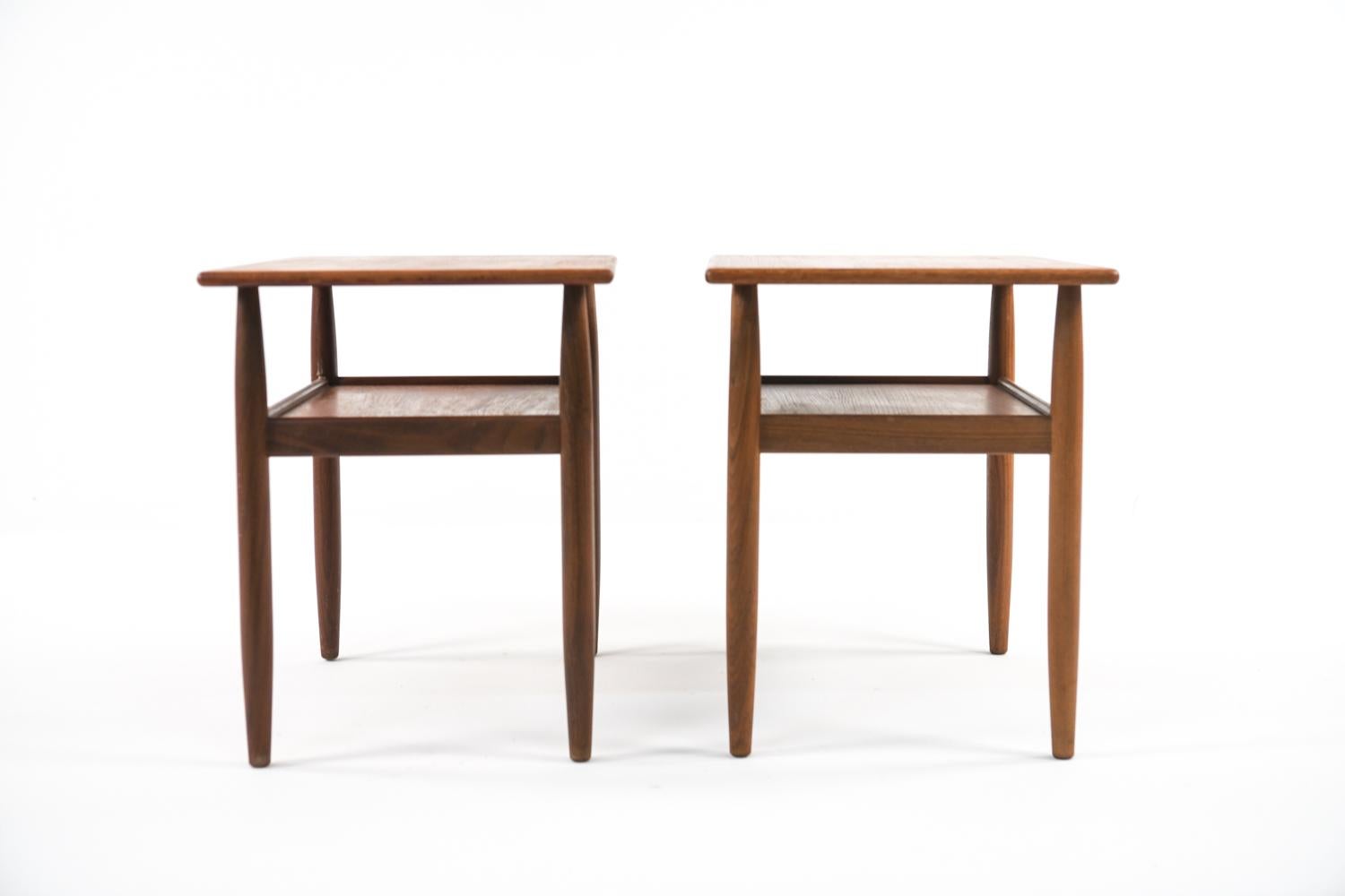 Pair of Danish Mid-Century Teak Side Tables by Ejvind A. Johansson for Vitre 9