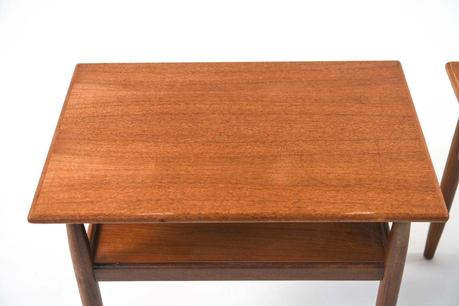 Pair of Danish Mid-Century Teak Side Tables by Ejvind A. Johansson for Vitre In Good Condition In Norwalk, CT