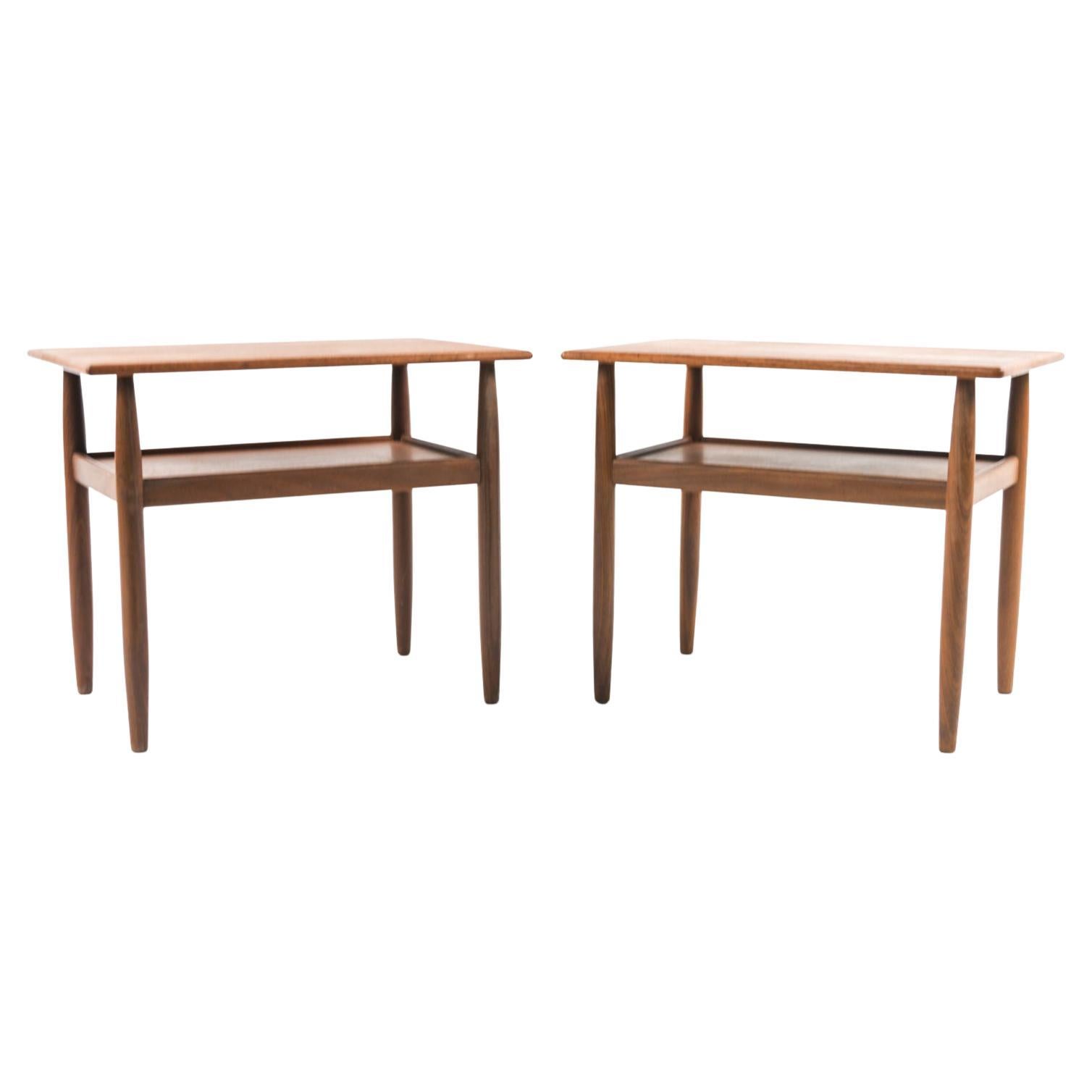 Pair of Danish Mid-Century Teak Side Tables by Ejvind A. Johansson for Vitre