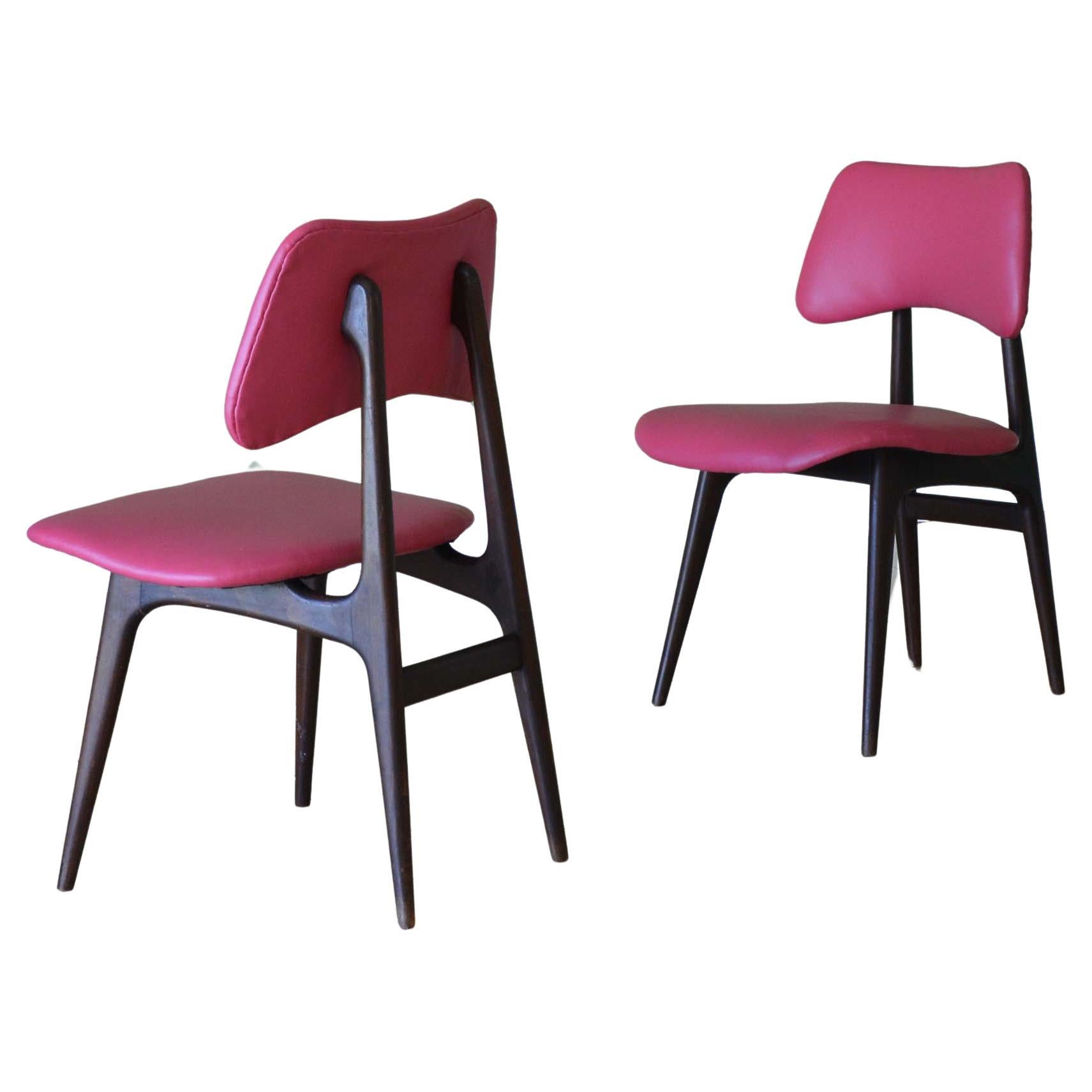 Pair of Danish Mid-Century Walnut Chairs For Sale