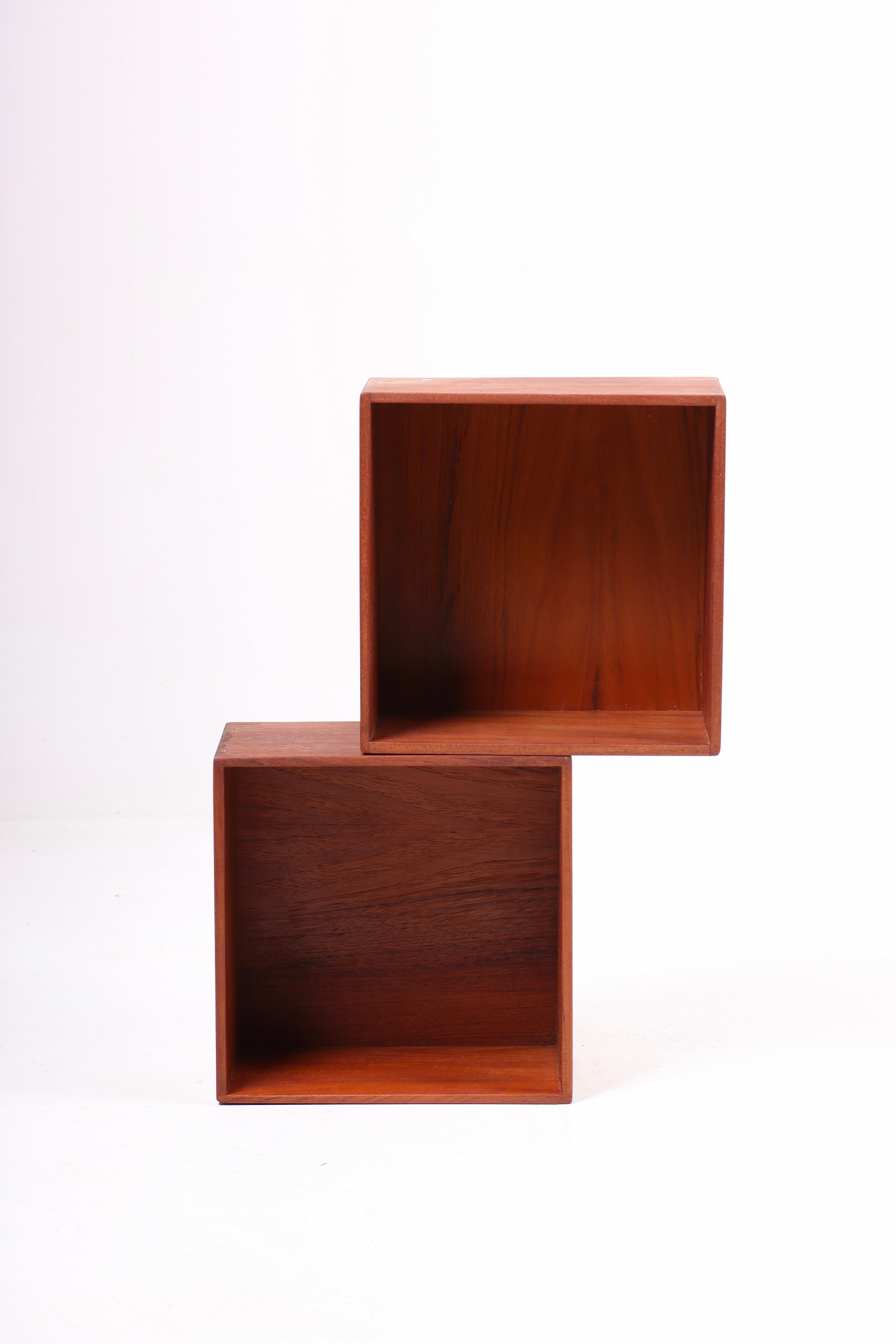 Mid-20th Century Pair of Danish Midcentury Bookcases in Solid Teak, 1960s For Sale