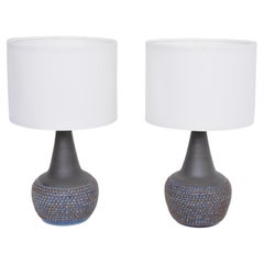 Retro Pair of Danish Midcentury Ceramic Lamps Model 3048 by Einar Johansen for Soholm