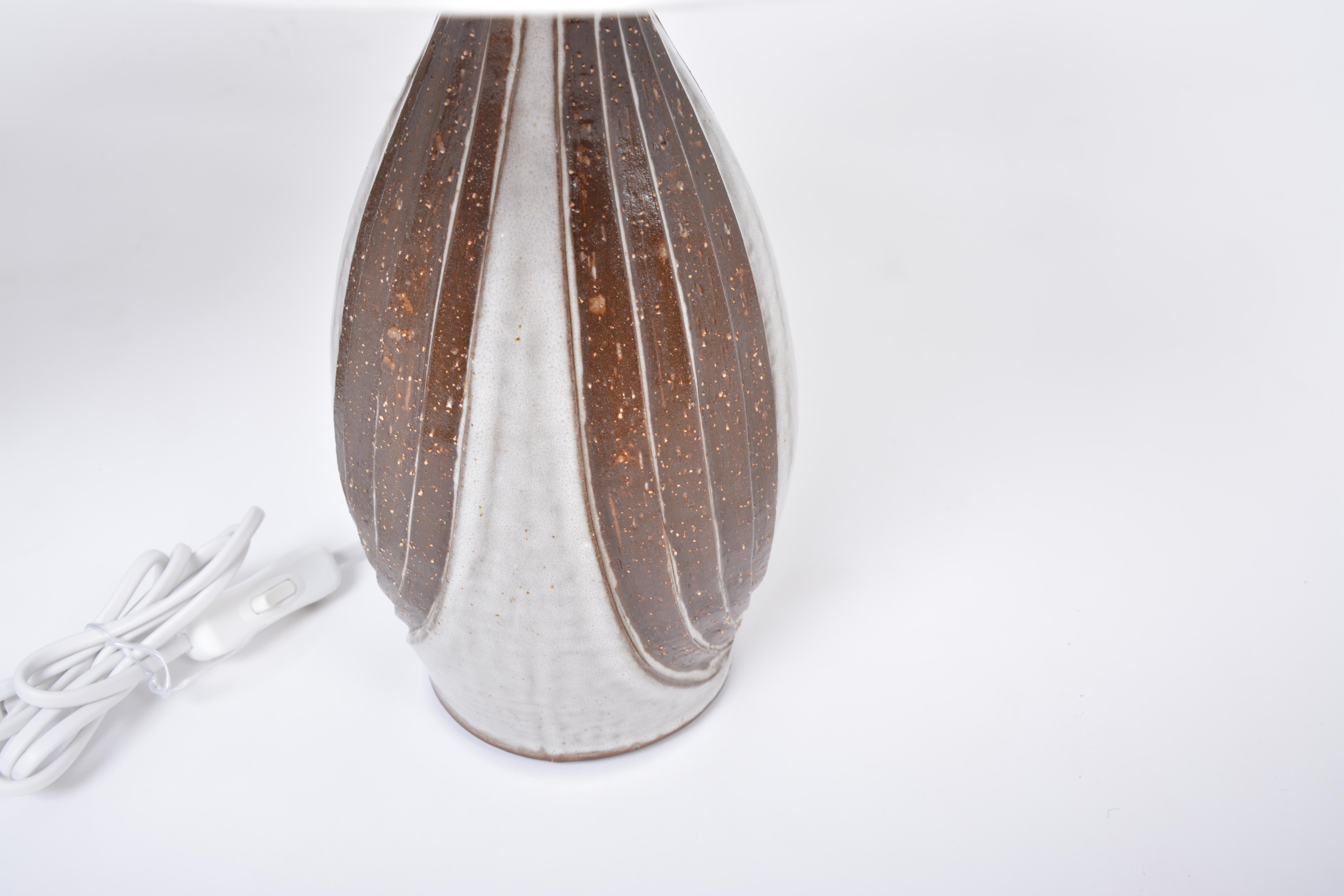 Pair of Danish Midcentury Ceramic Table Lamps by Michael Andersen For Sale 5