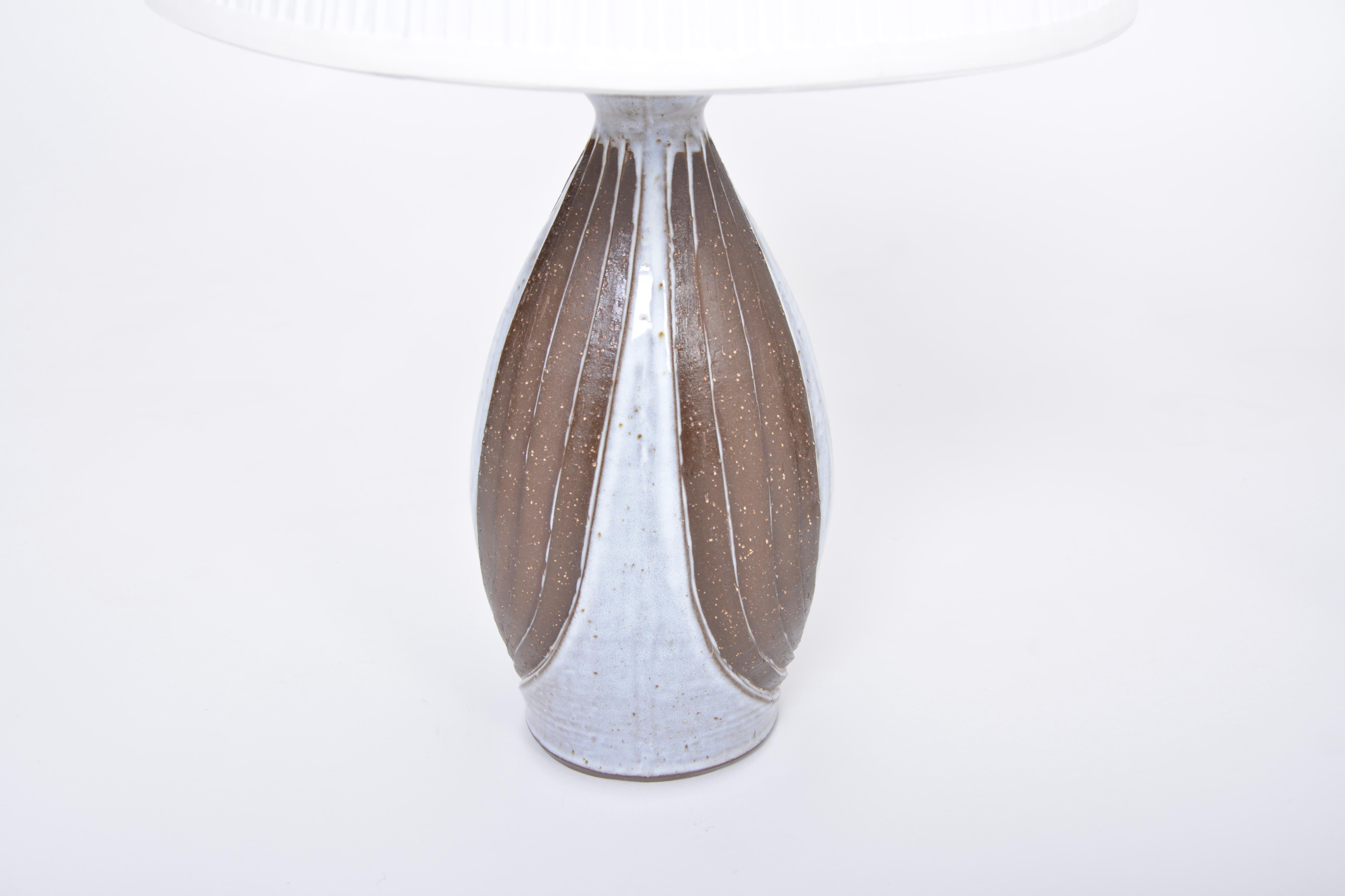 Pair of Danish Midcentury Ceramic Table Lamps by Michael Andersen In Good Condition For Sale In Berlin, DE