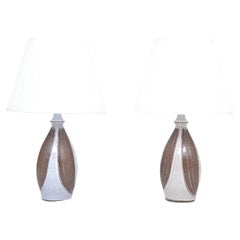 Vintage Pair of Danish Midcentury Ceramic Table Lamps by Michael Andersen