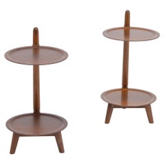 Pair of Danish Mid-Century Edmund Jørgensen Two Tier Side Tables