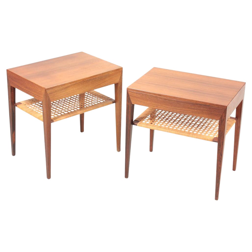 Pair of Danish Midcentury Nightstands in Rosewood by Severin Hansen, 1960s