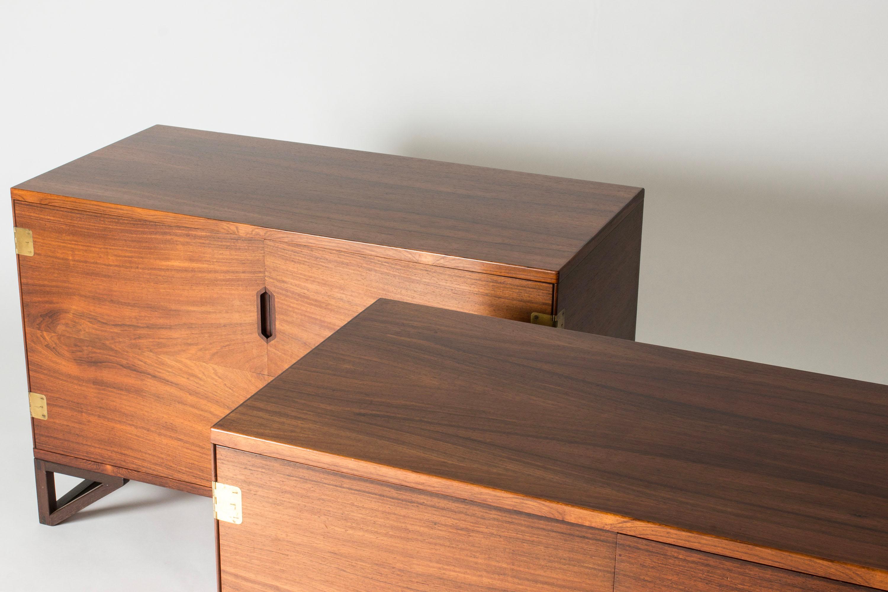 Scandinavian Modern Pair of Danish Midcentury Rosewood Sideboards by Svend Langkilde, 1960s For Sale