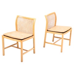 Pair of Danish Midcentury Side Chairs in Ash and Cognac Leather, 1960s