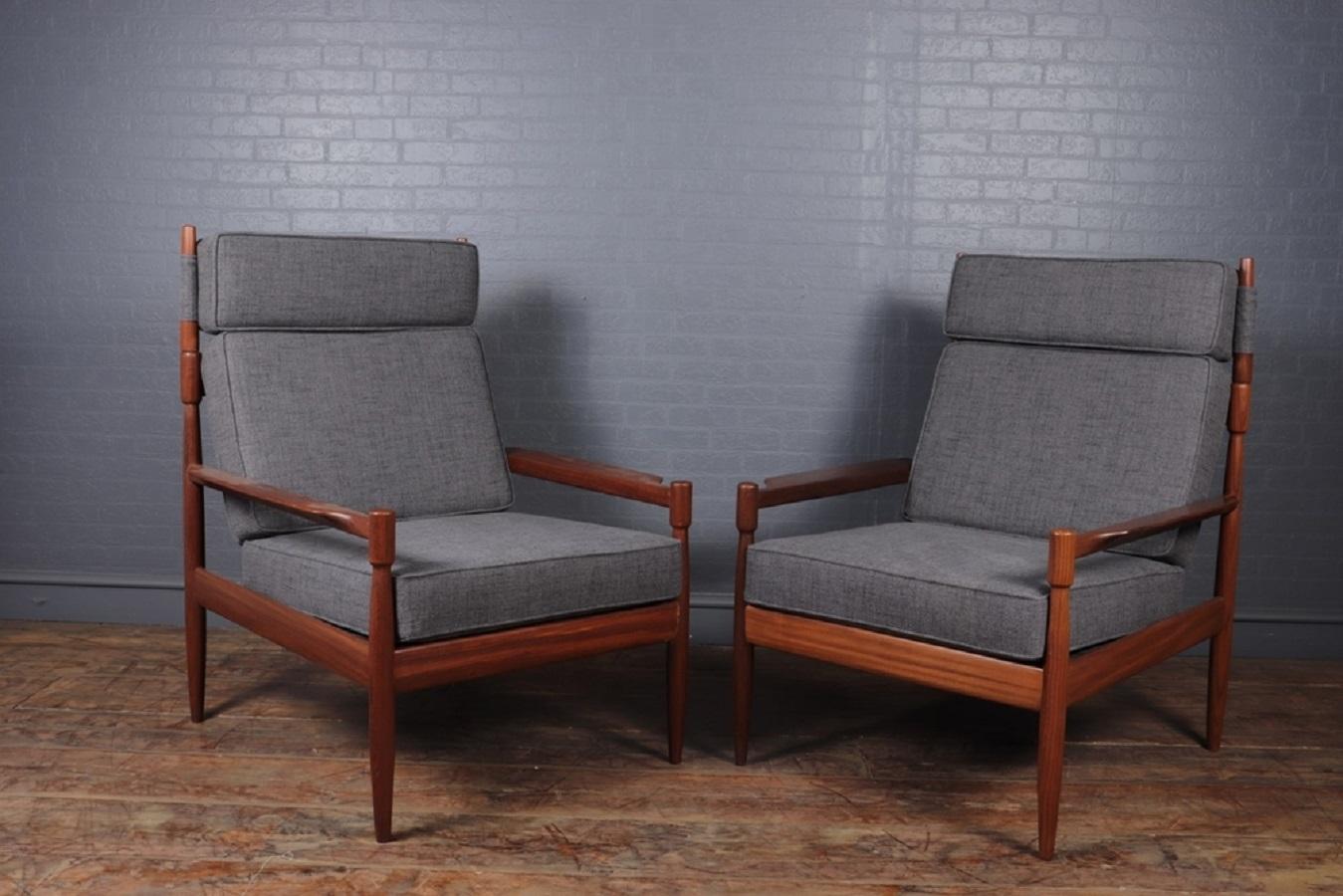 Pair of Danish Midcentury Teak Armchairs, c.1960 In Good Condition For Sale In London, GB