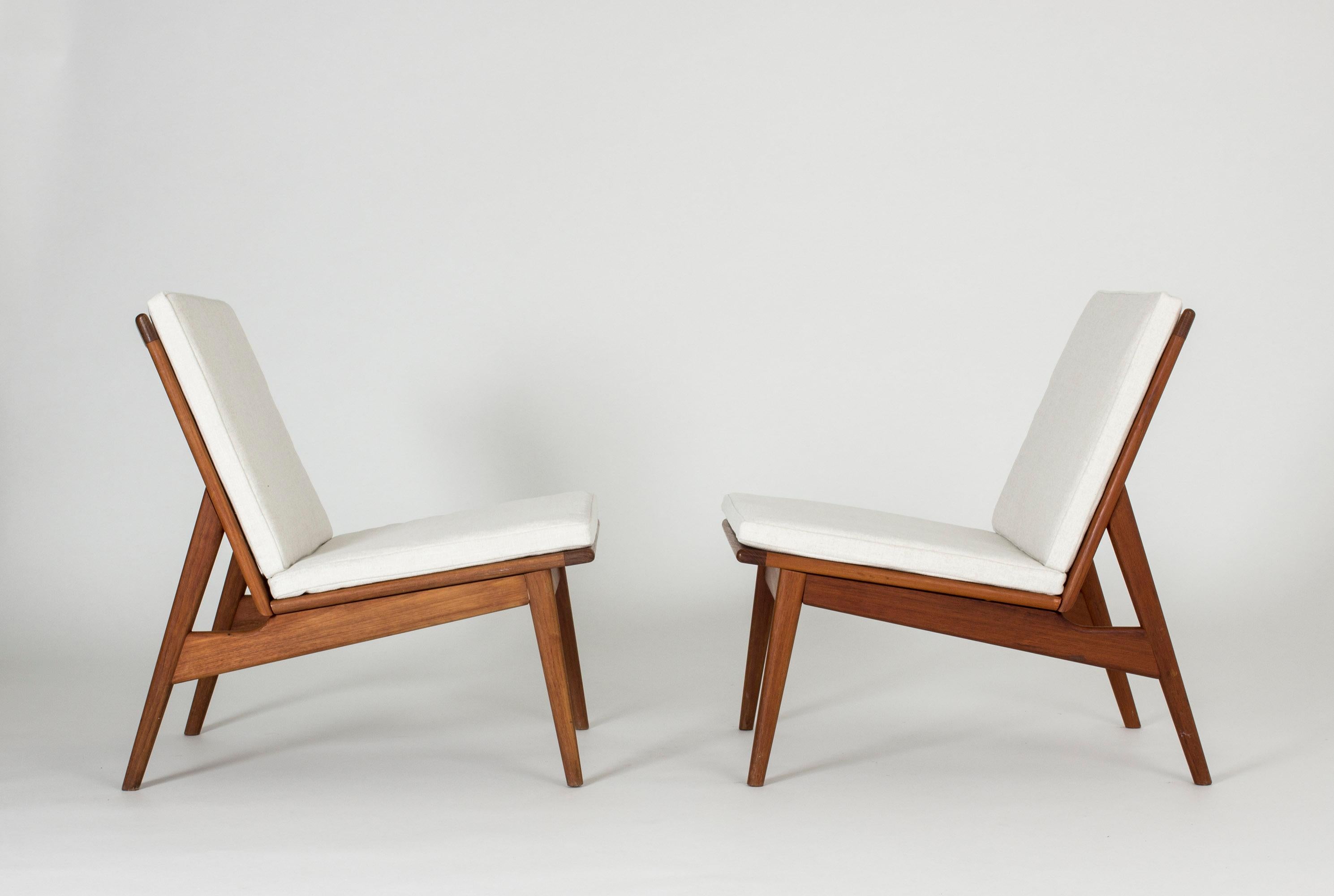 Scandinavian Modern Pair of Danish Midcentury Teak Lounge Chairs