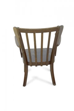 Paire de fauteuils à oreilles en chêne à dossier latéral de style Mission danoise