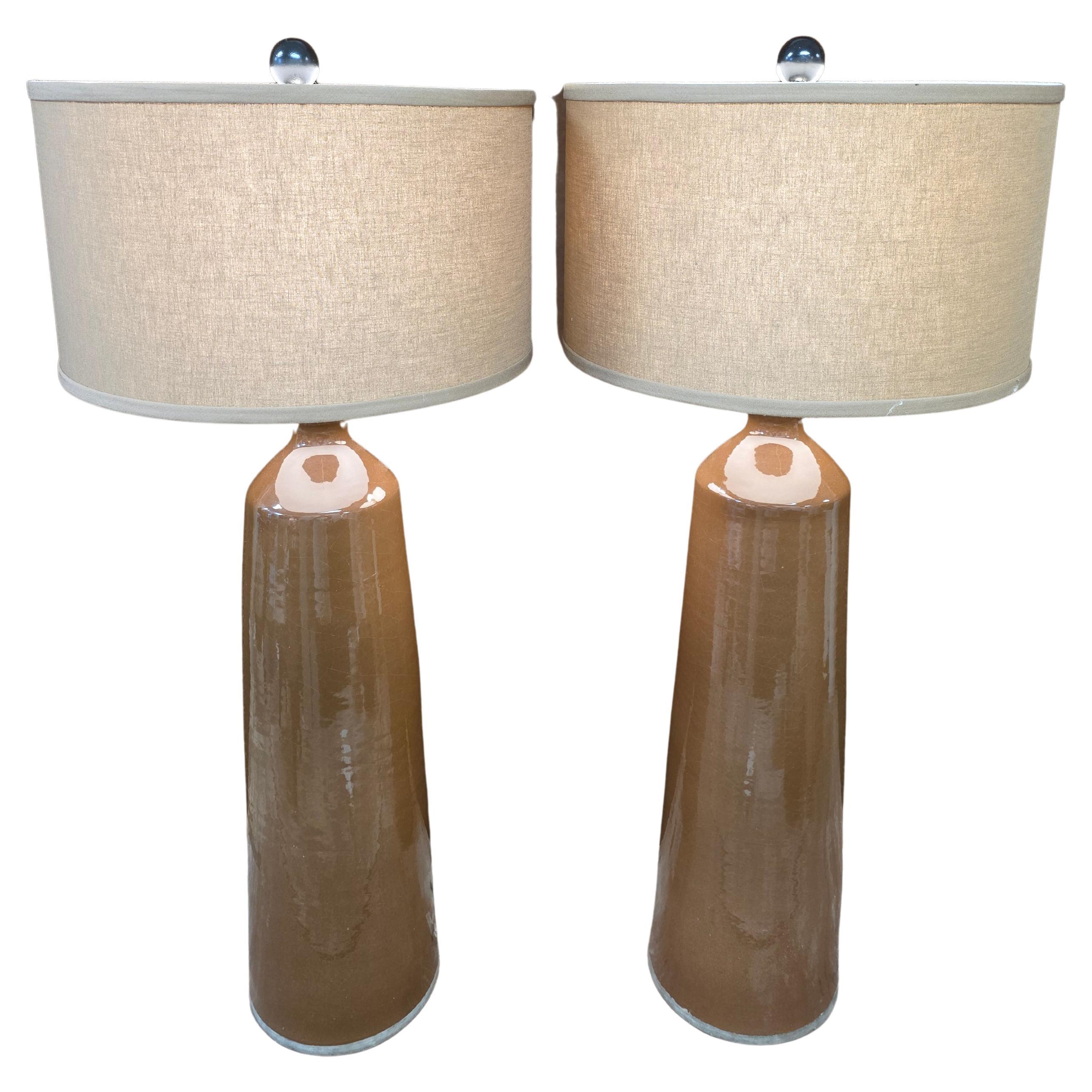 Mid-Century Modern Pair of Danish mMd-Century Table Lamps. For Sale