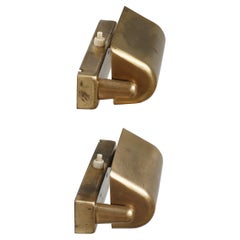 Pair of Danish Modern 1950s Lyfa Wall Lamps in Brass