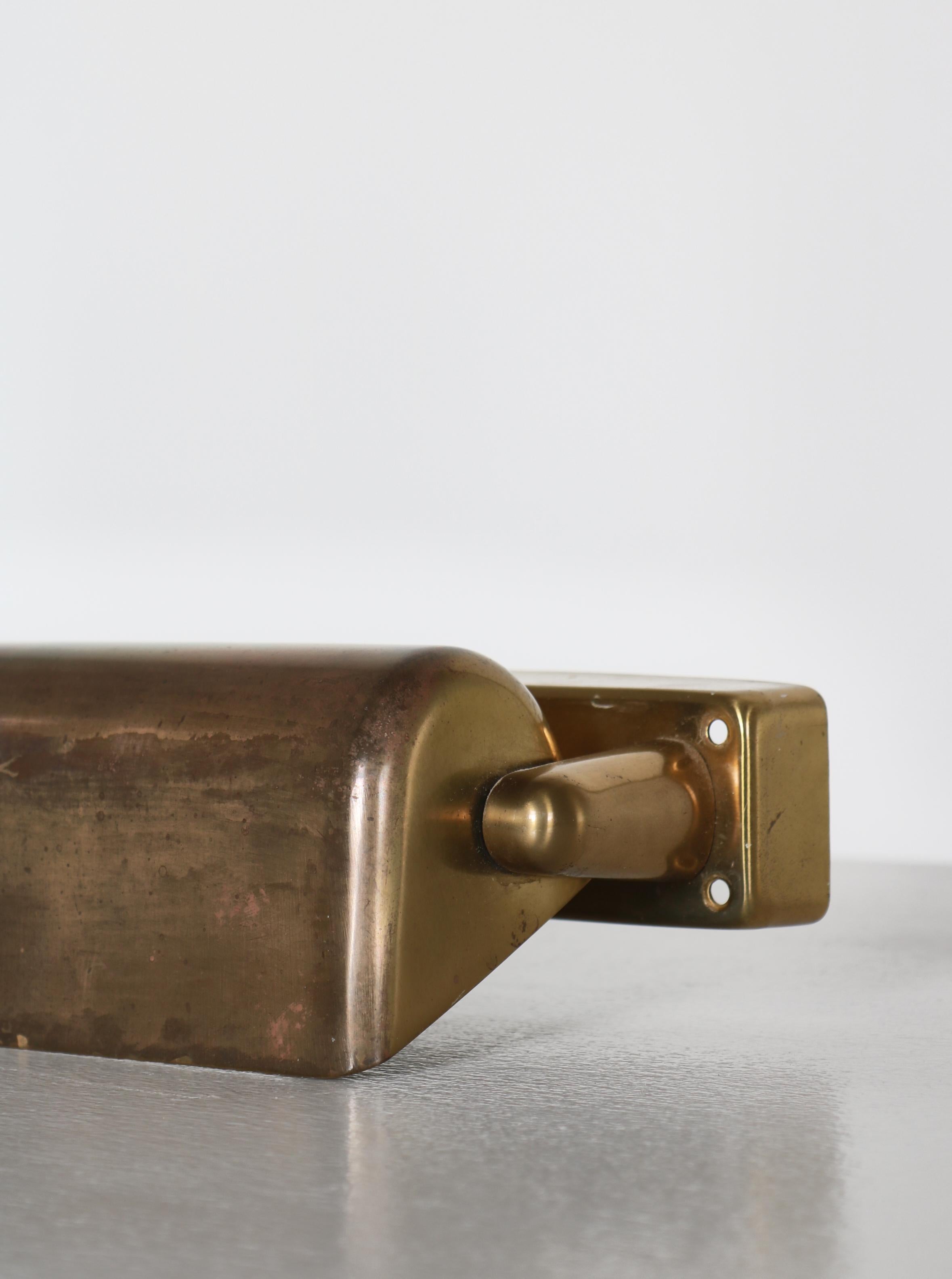 Pair of Danish Modern 1950s LYFA Wall Lamps in Patinated Brass 2