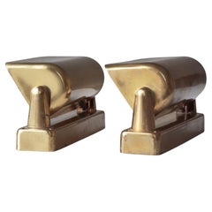 Pair of Danish Modern 1950s LYFA Wall Lamps in Patinated Brass