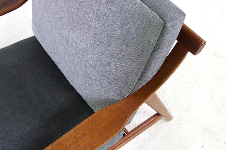 Pair of Danish Modern 1960s Teak Lounge Easy Chairs by Arne Hovmand Olsen For Sale 2