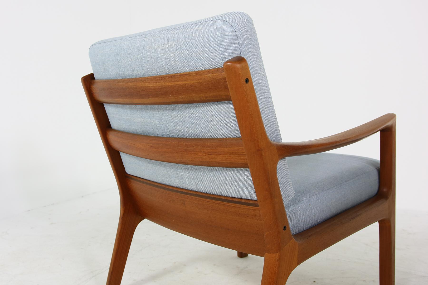 Mid-Century Modern Pair of Danish Modern 1960s Teak Lounge Easy Chairs by Ole Wanscher, Denmark