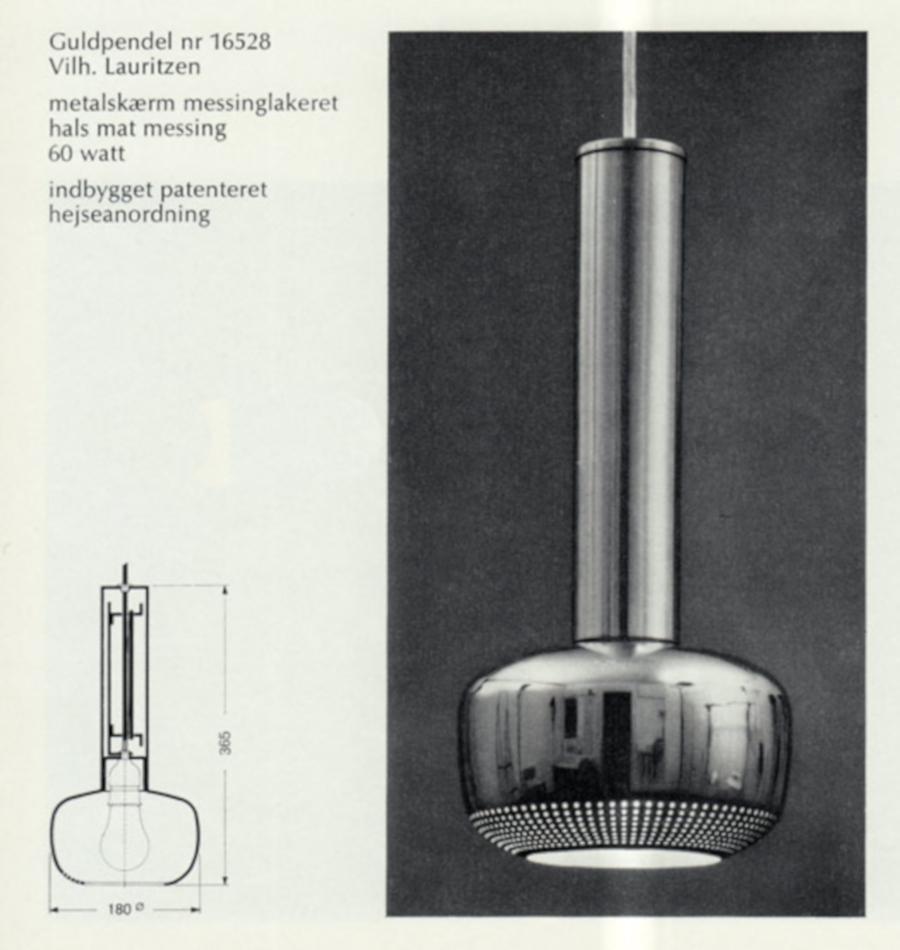 Laiton Paire de pendentifs modernes danois en laiton par Vilhelm Lauritzen pour Louis Poulsen en vente