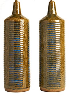 Pair of Danish Modern Ceramic Lamps by Per Linnemann-Schimdt for Palchus