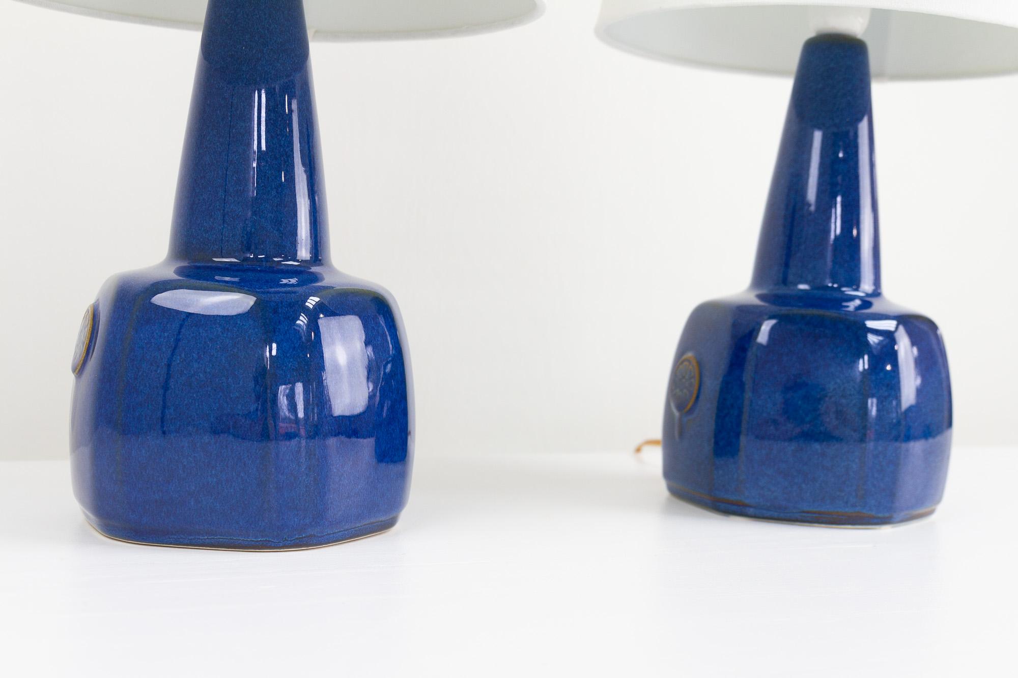 Pair of Danish Modern Ceramic Table Lamps by Einar Johansen for Søholm, 1960s 6